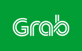 grab logo white