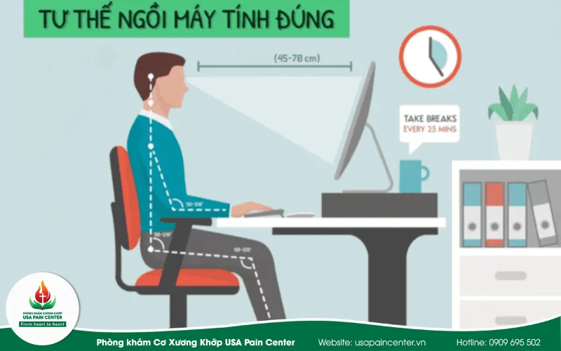 ngồi sai tư thế dẫn đến đau cổ vai gáy