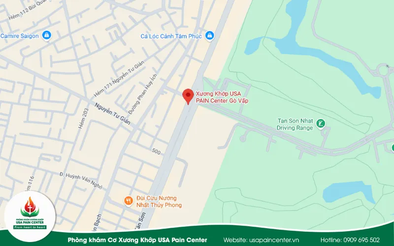 ĐỊa chỉ phòng khám xương khớp gần sân golf Tân Sơn Nhất