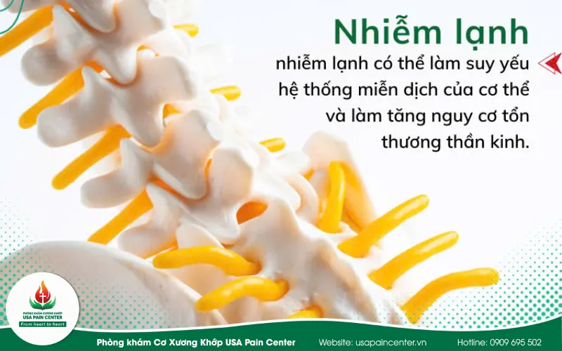 Nhiễm lạnh có thể là một nguyên nhân tiềm ẩn của bệnh liệt thần kinh