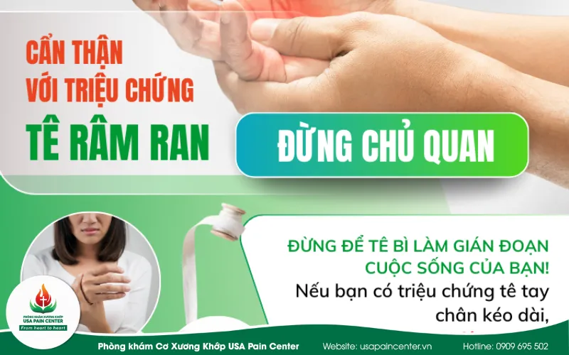Cẩn thận với triệu chứng tê râm ran - Đừng chủ quan!