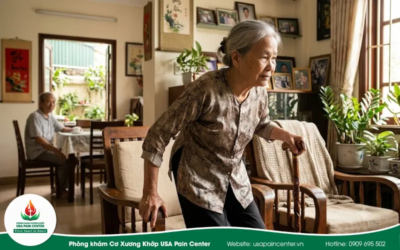 Thói quen đứng lên phải vịn ghế của người lớn tuổi