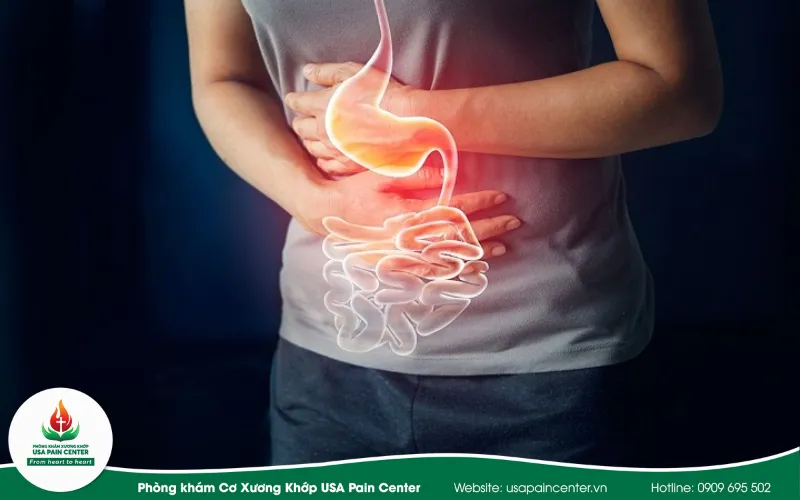 bệnh tiêu hóa gây đau lưng