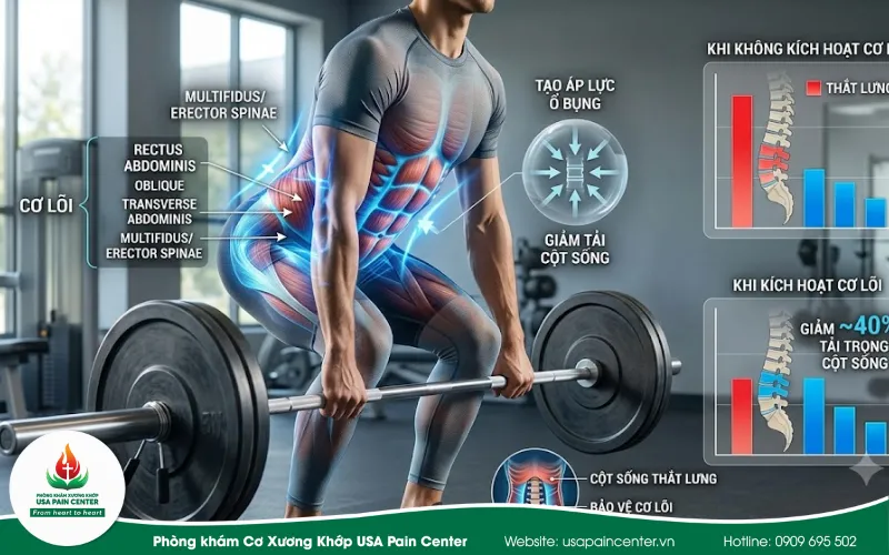 cơ lõi giúp giảm tải tọng